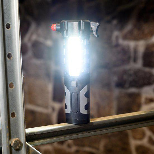 Comnox - LED's Light 3-in-1 Noodverlichting - Veiligheidshamer & Gordelsnijder + 2 Lichtpunten - 300 Lumen - Compact 194x46x95mm