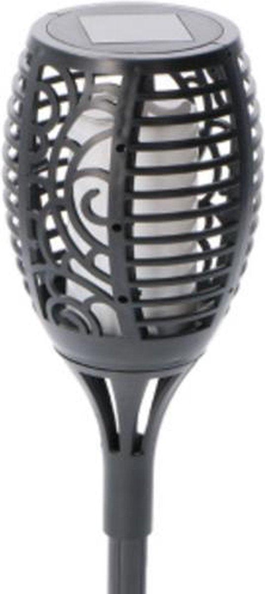 3in1 Solar Tuinlamp Fakkel met sensor - Priklamp, Wandlamp en tafellamp in 1 - 41 cm