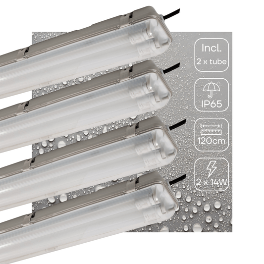 Comnox - Proventa LED TL Armatuur - Slimme Verlichting met Sensor - 120cm 4-pack