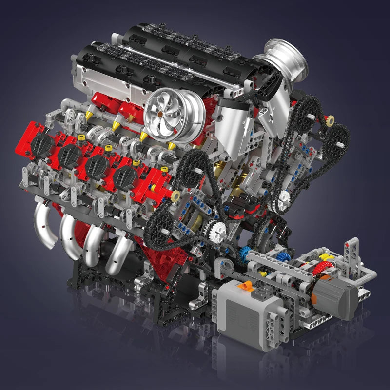 Comnox - Mould King - F488 Supercar V8 Motor Bouwset - 2718 Stuks - Technische Speelgoedset met Realistische Functies - LEGO Compatible - Comnox Company