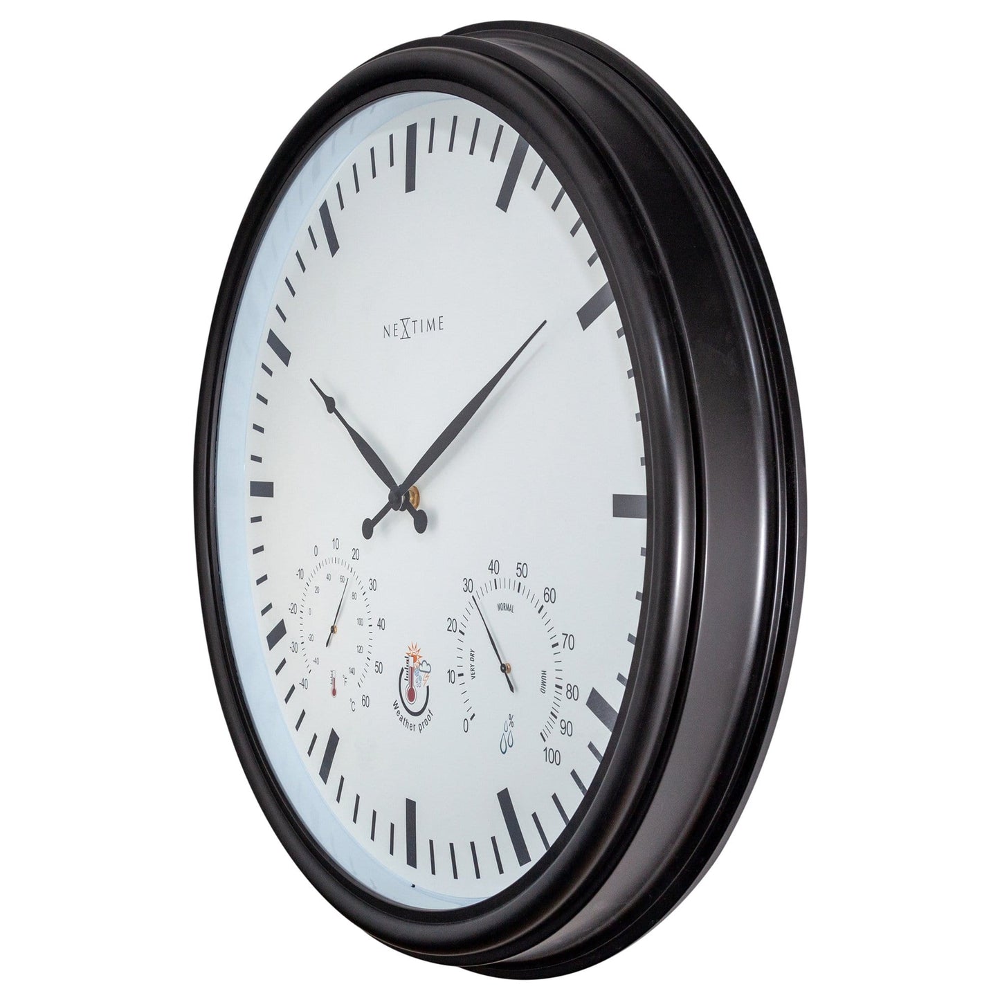 NeXtime Sunflower - Weerbestendige Tuinklok met Thermometer en Hygrometer - 50,8 cm
