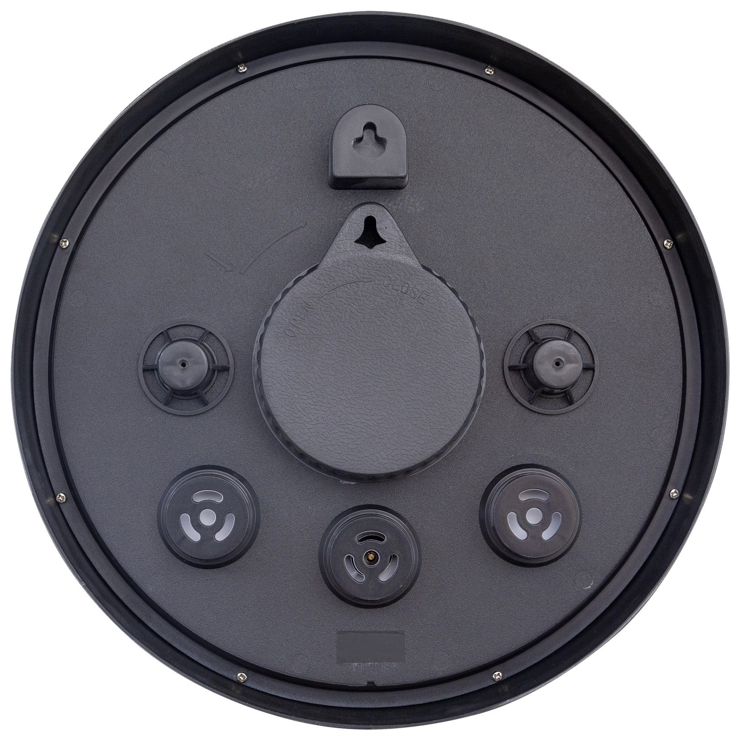 Comnox - Prunus - Weerbestendige Wandklok - Comfortabel buitenzicht - Duurzaam plastic - Ø30,5cm - Black & Pink - Weatherproof