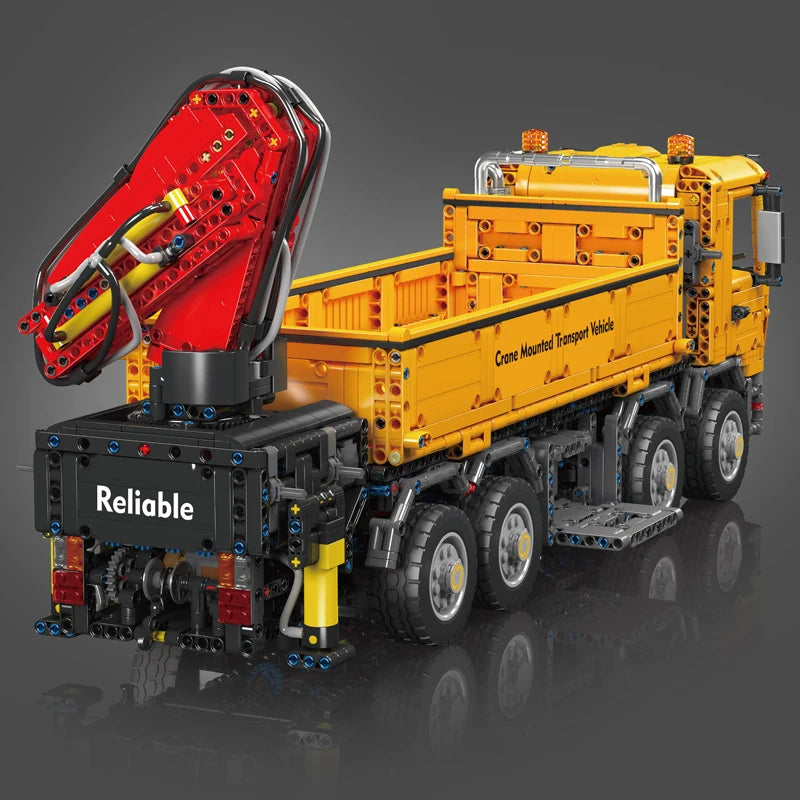Comnox - Mould King - Technische Auto Bouwset - Zelfladende Kraan - Afstandsbediening - 4012 Stuks - Geavanceerd Model voor Bouw en Verzamelaars - RC Truck - Crane Transport Vehicle - LEGO Compatible - Comnox Company