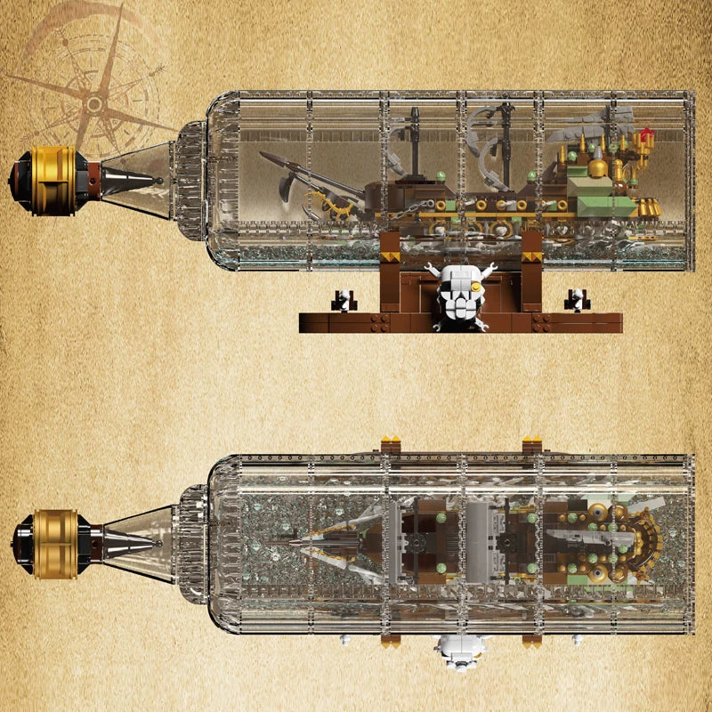Comnox - Mould King - Schip in een Fles Bouwset - 2499 Stukjes - LEGO Compatible - Decoratieve Display