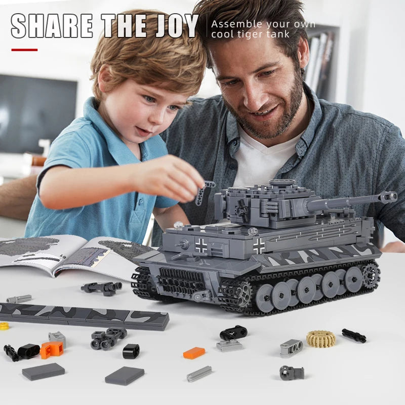 Comnox - Mould King - Tiger I Tank Bouwset - RC - 800+ Stukjes - LEGO Compatible - Comnox Company
