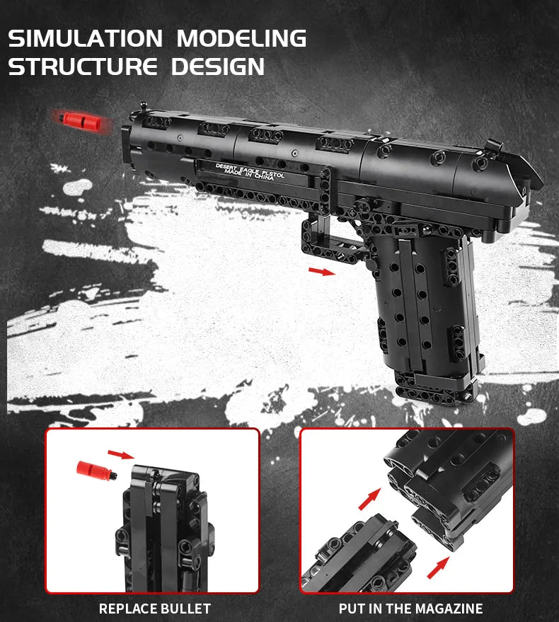 Comnox - Mould King - Desert Eagle Pistool Bouwset - 563 Stukjes - LEGO Compatible - Comnox Company