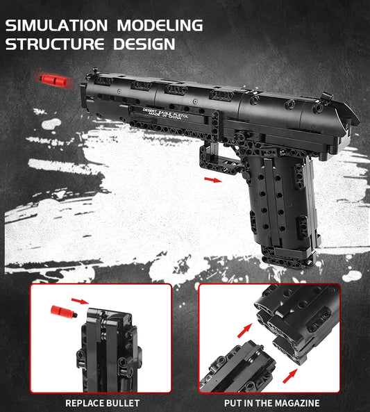 Comnox - Mould King - Desert Eagle Pistool Bouwset - 563 Stukjes - LEGO Compatible - Comnox Company