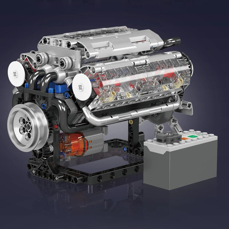 Comnox - Mould King - Technische Bouwset - Gemotoriseerde V8 Motor - 535 Stuks - Voor Kinderen en Techniekfans - LEGO Compatible - Comnox Company