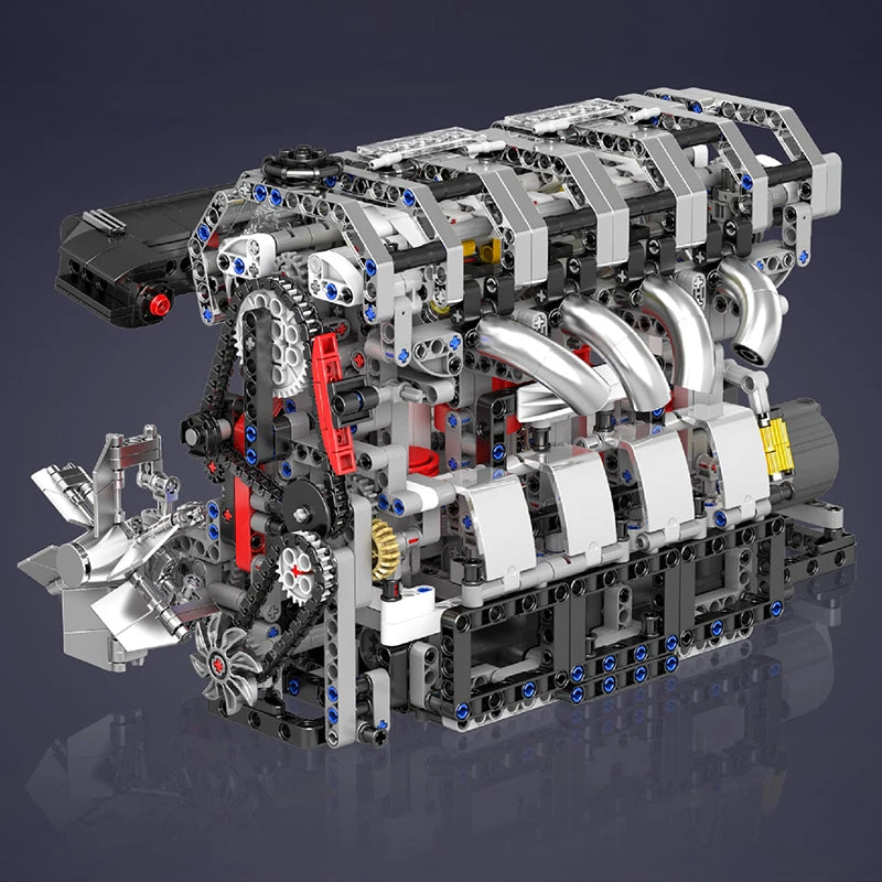 Comnox - Mould King - L4 Benzinemotor Set - Technische Bouwstenen - Compatibel met LEGO - 1787 Onderdelen - Educatief Speelgoed voor Kinderen en Volwassenen - Comnox Company