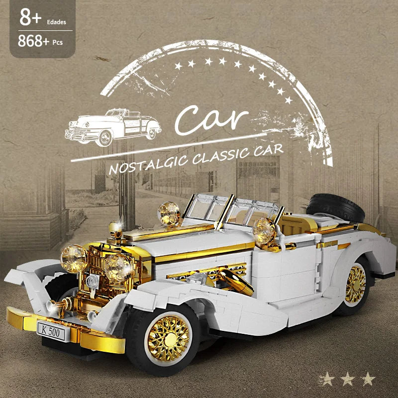 Comnox - Mould King - K500 Vintage Auto - 868 Stukjes - LEGO Compatible - Klassieke Auto Bouwset - Comnox Company