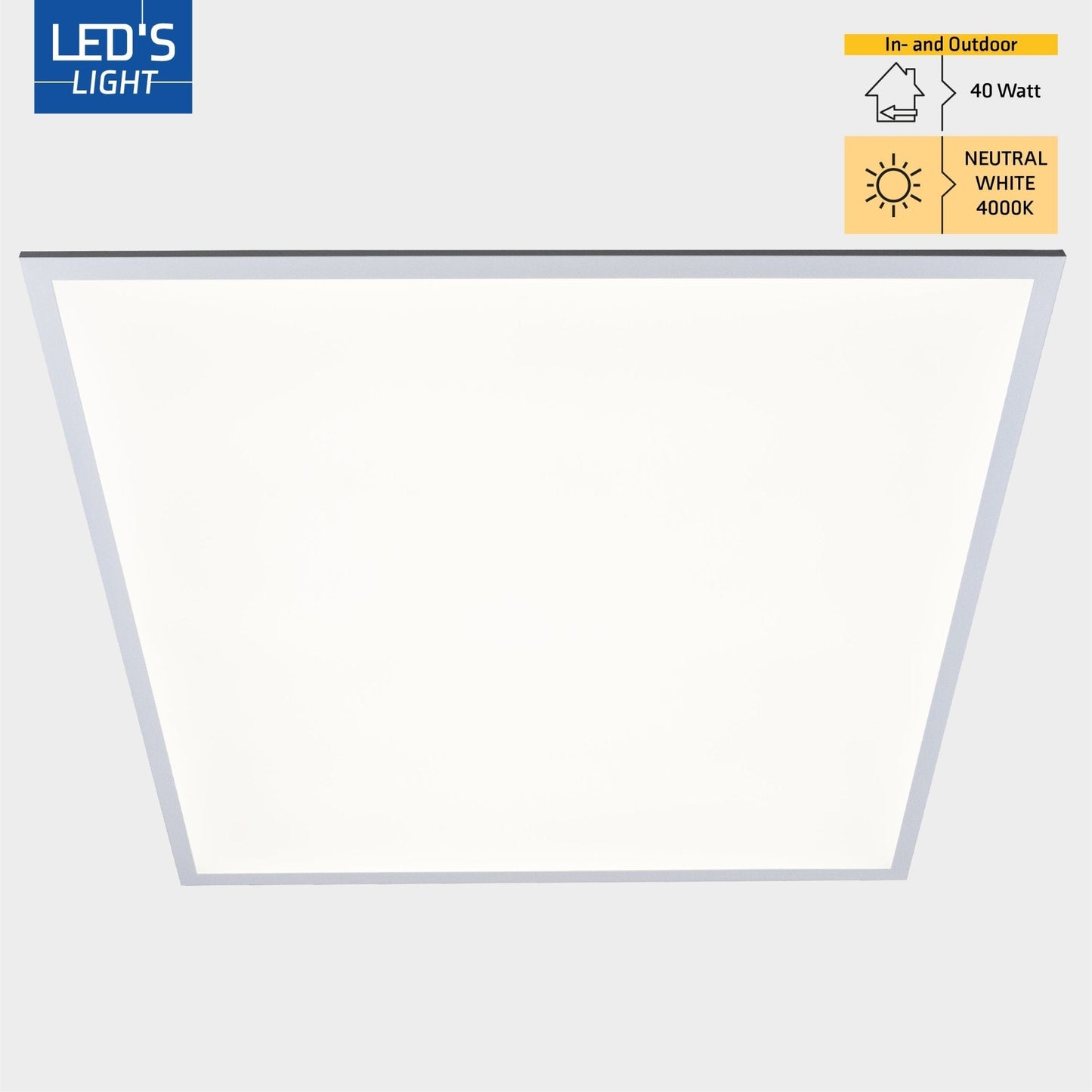 4PACK LED's Light Panelen vierkant 595x595mm - Compleet universeel paneel met driver - 40W - 4 stuks