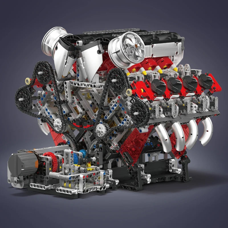 Comnox - Mould King - F488 Supercar V8 Motor Bouwset - 2718 Stuks - Technische Speelgoedset met Realistische Functies - LEGO Compatible - Comnox Company