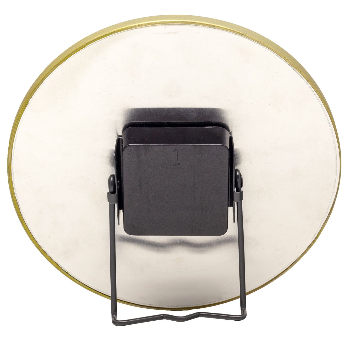 Een elegante wandklok met zwart marmeren oppervlak en goudkleurige wijzers. De minimalistische klok heeft een gouden rand en het merk 'NEXTIME' in het midden, ideaal voor moderne interieurs.