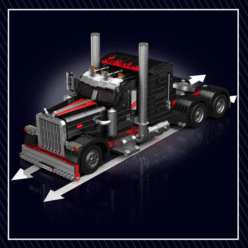 Comnox - Mould King - Amerikaanse Vrachtwagen - Technische Bouwset - 1797 Stuks - Voor Kinderen en Volwassenen - Lego-Compatibel - Comnox Company