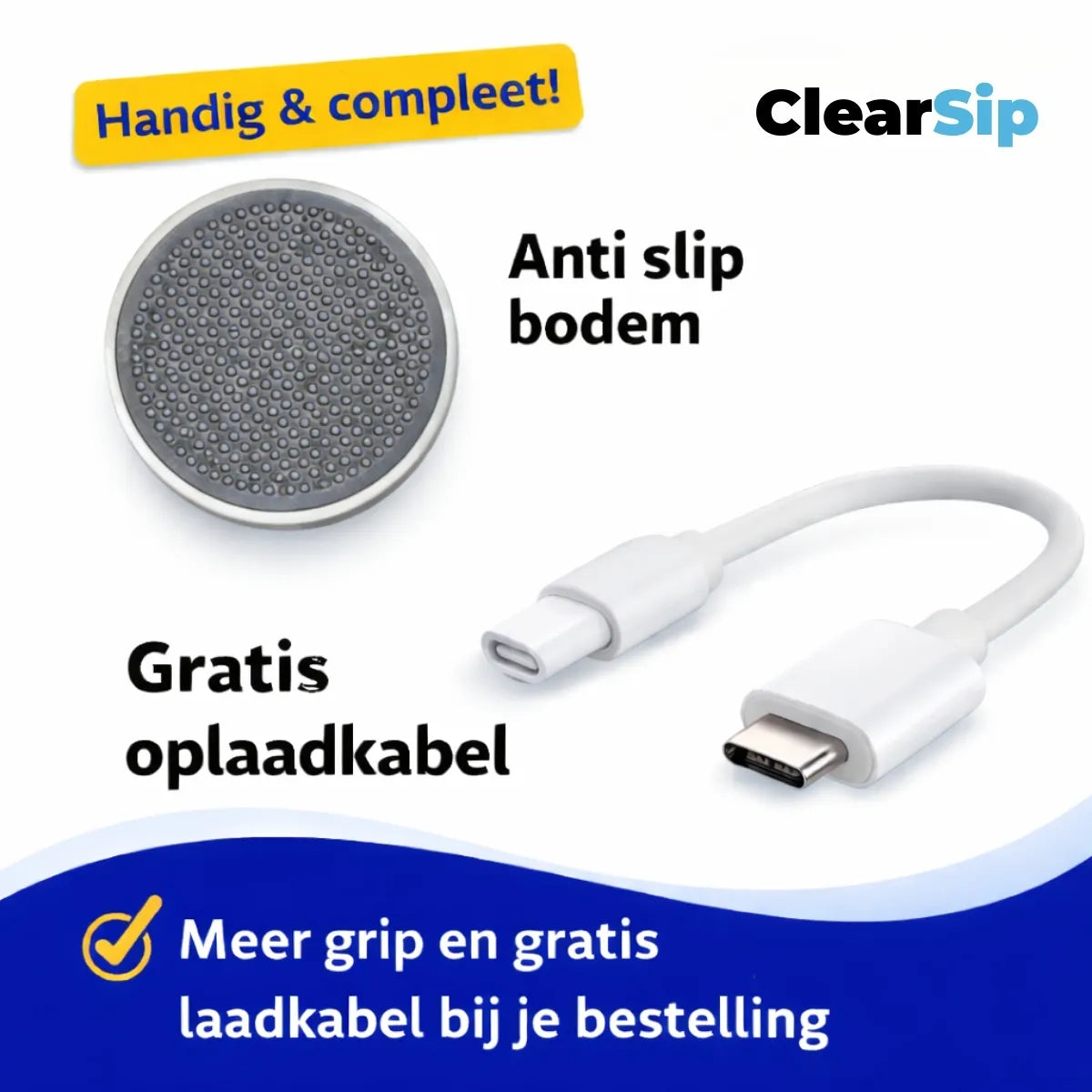 Slimme Waterfles – UV‑C zelfreinigend & drinkherin... - ClearSip