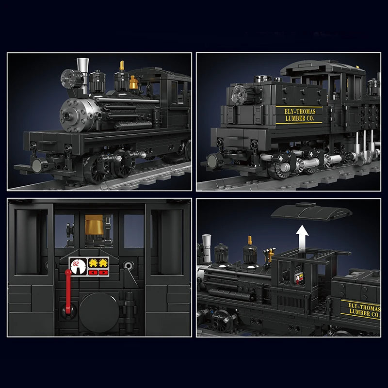 Comnox - Mould King - Shay-Type Stoomlocomotief - 880 Stukjes - LEGO Compatible - Technische Bouwset - Comnox Company