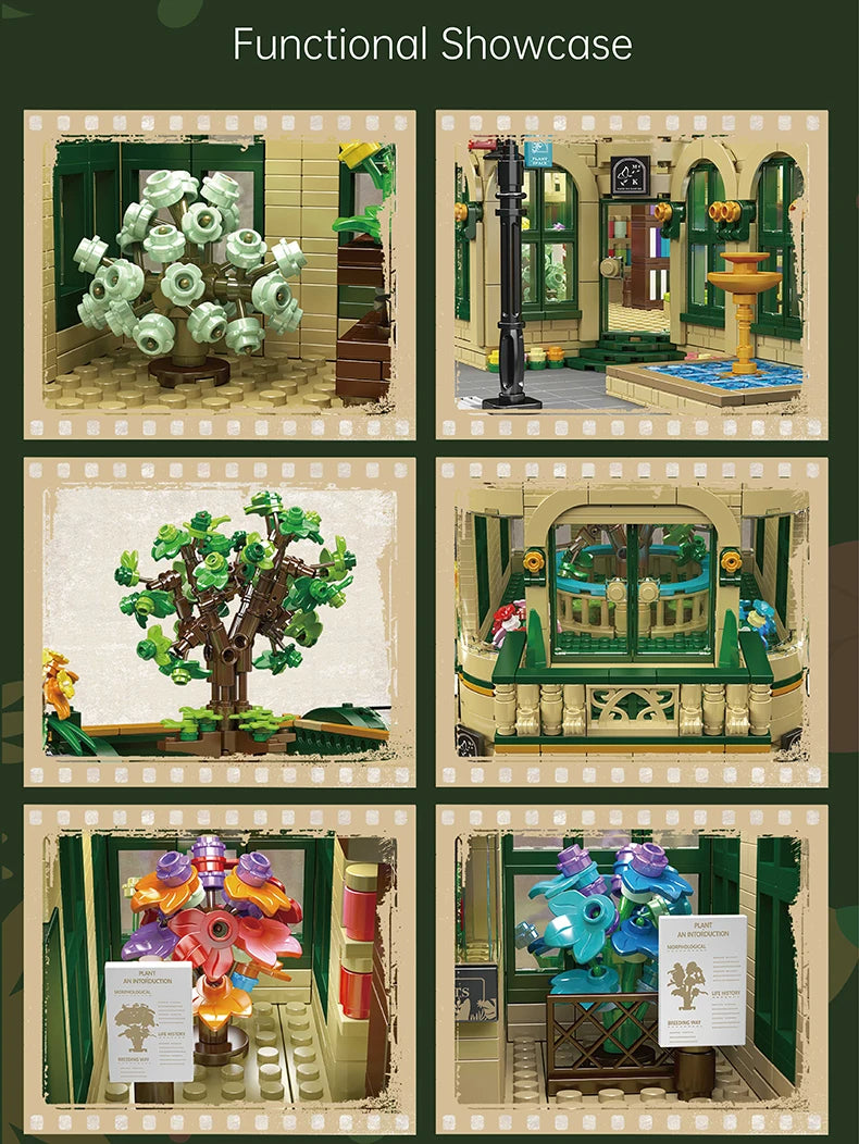 Comnox - Mould King - Botanische Tuin Bouwset - 3383 Stukjes - LEGO Compatible - Dome Garden Model - Comnox Company