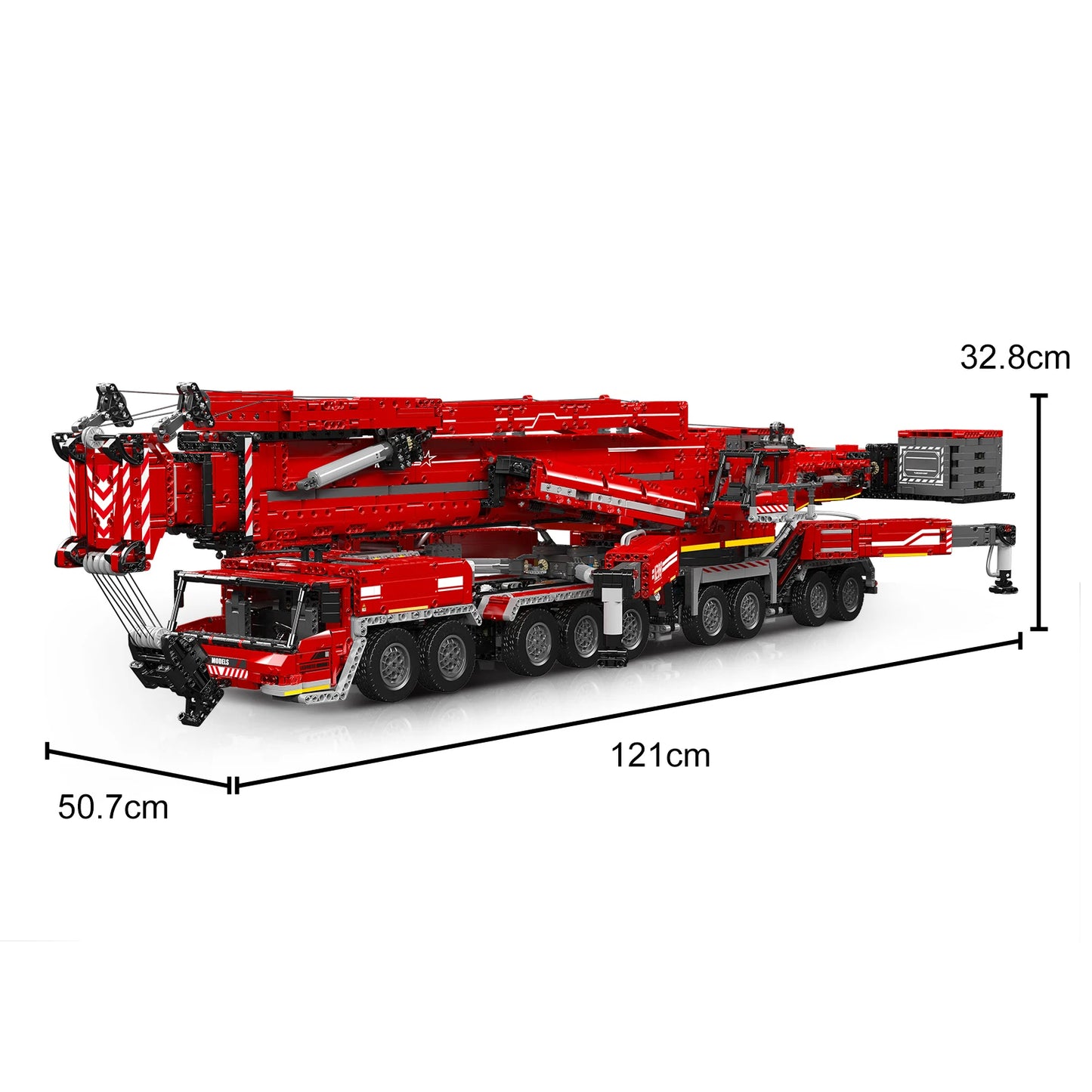 Comnox - Mould King - LTM 11200 Kraan Vrachtwagen Bouwset - 8506 Stuks - Compatibel met LEGO - Technisch Speelgoed - Rood - Comnox Company
