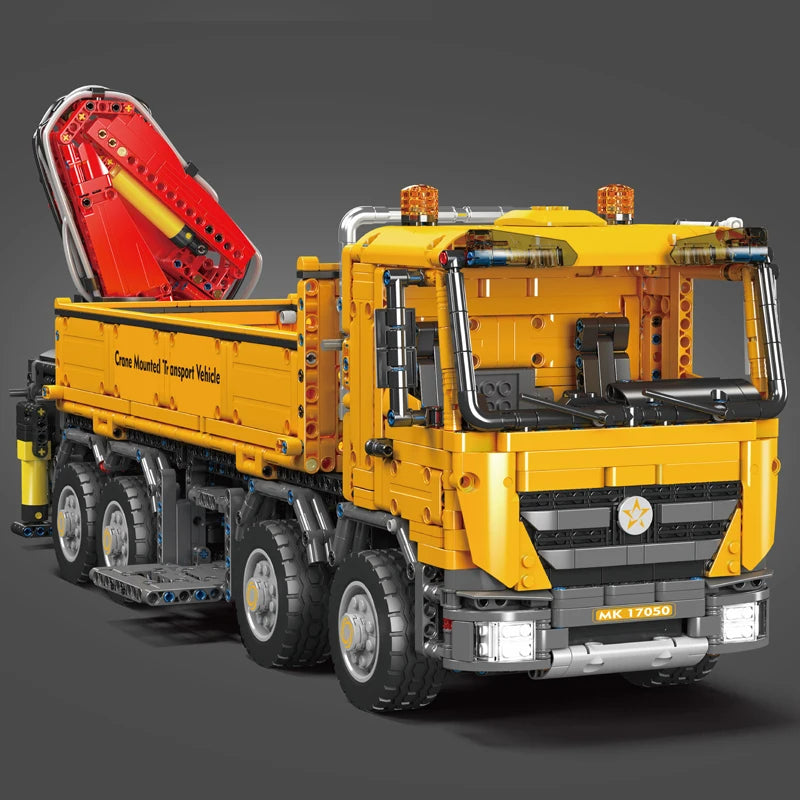 Comnox - Mould King - Technische Auto Bouwset - Zelfladende Kraan - Afstandsbediening - 4012 Stuks - Geavanceerd Model voor Bouw en Verzamelaars - RC Truck - Crane Transport Vehicle - LEGO Compatible - Comnox Company