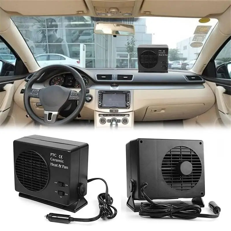 Comnox - Auto Voorruitontdooier en Verwarming - 2-in-1 Design - 12V - 150W/300W - Compacte Autoverwarmer - Car Heater Zwart - Comnox Company