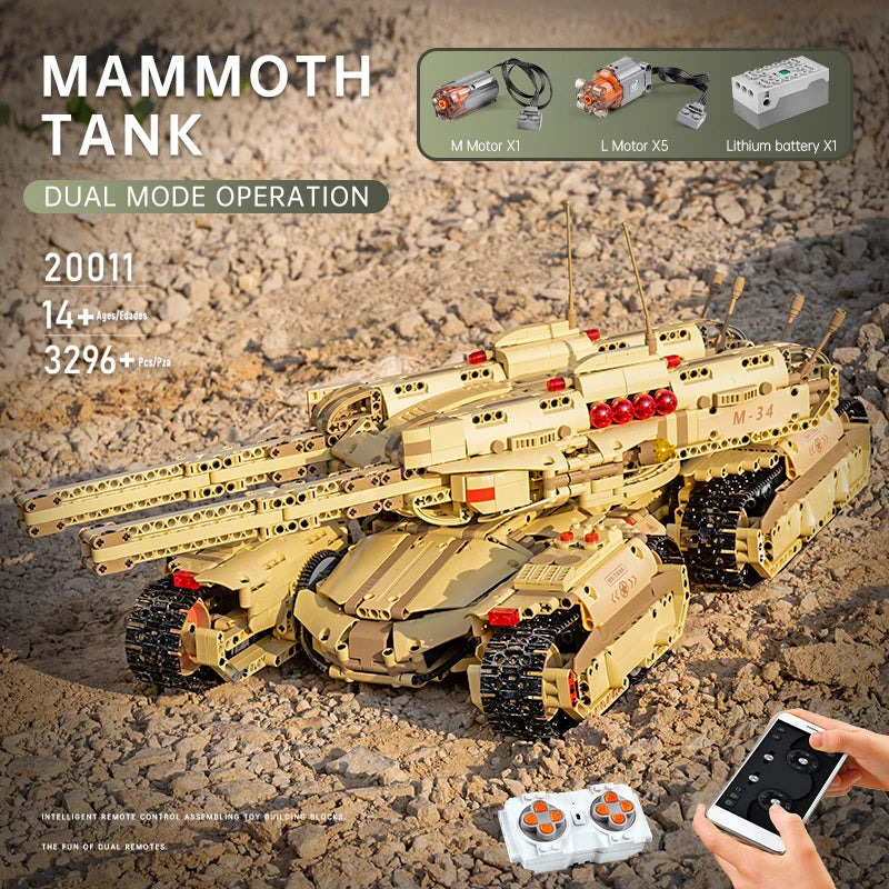 Comnox - Mould King - Mammoet Tank - 3296 Stukjes - LEGO Compatible - Comnox Company