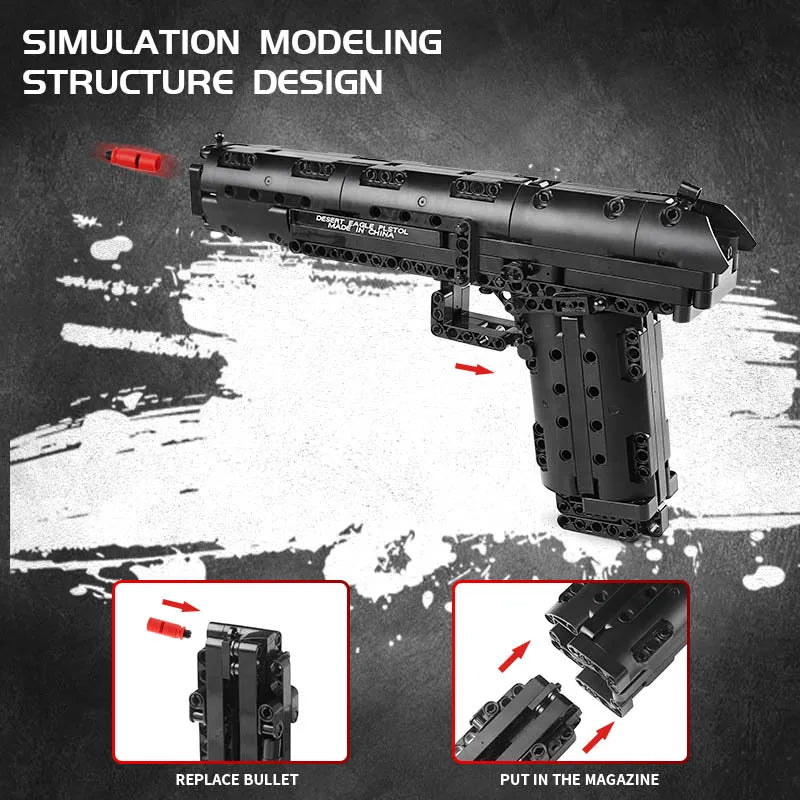 Comnox - Mould King - Desert Eagle Pistool Bouwset - 563 Stukjes - LEGO Compatible - Comnox Company