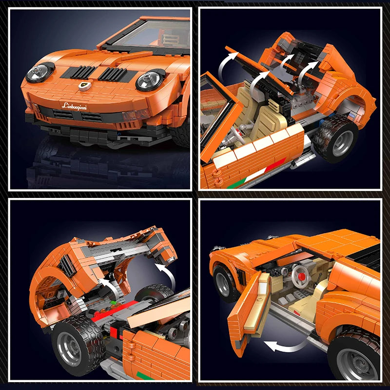 Comnox - Mould King Oranje Mura Sportwagen - 1607 Stukjes - LEGO Compatible - Technisch Speelgoed - Comnox Company