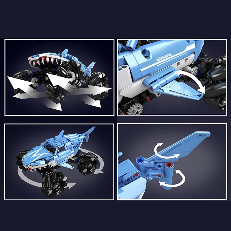 Comnox - Mould King - Megalodon Monstertruck - 786 Stukjes - LEGO Compatible - RC Technische Bouwset - Comnox Company