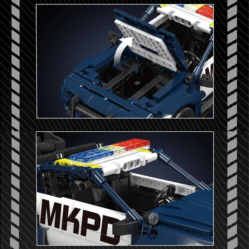 Comnox - Mould King 15073 - Politieauto Bouwset - 786 Stukjes - Pull-Back Functie - LEGO Compatible - Comnox Company
