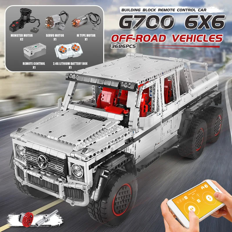 Comnox - Mould King G700 6x6 Off-Road Vehicle - 3686 Stukjes - LEGO Compatible - Technisch Speelgoed - Comnox Company