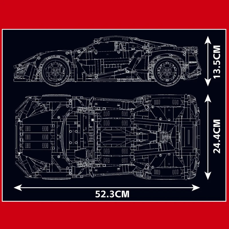 Comnox - Mould King - Lykan Hypersport Raceauto - 4070 Stukjes - LEGO Compatible - Comnox Company