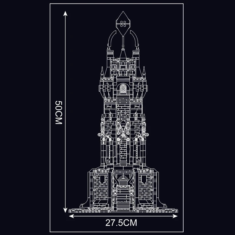 Comnox - Mould King - Middeleeuwse Vuurtoren Bouwset - 2199 Stukjes - LEGO Compatible - Met Verlichting - Comnox Company