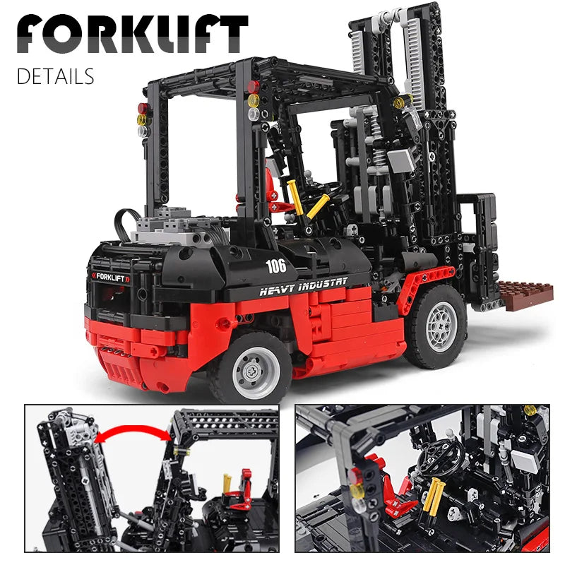 Comnox - Mould King - App RC Heftruck Bouwset - 1719 Stuks - Forklift - Technisch Speelgoed met Bluetooth en Afstandsbediening - LEGO Compatible - Comnox Company