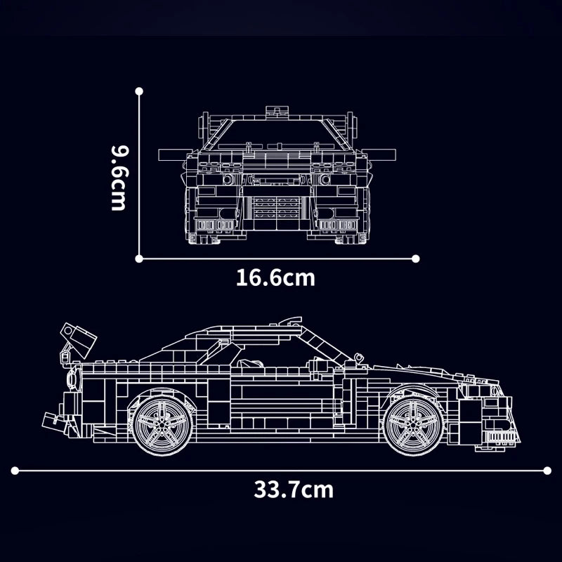 Comnox - Mould King Skyline R34 Bouwset - 1471 Stukjes - LEGO Compatible - Technisch Speelgoed - Comnox Company