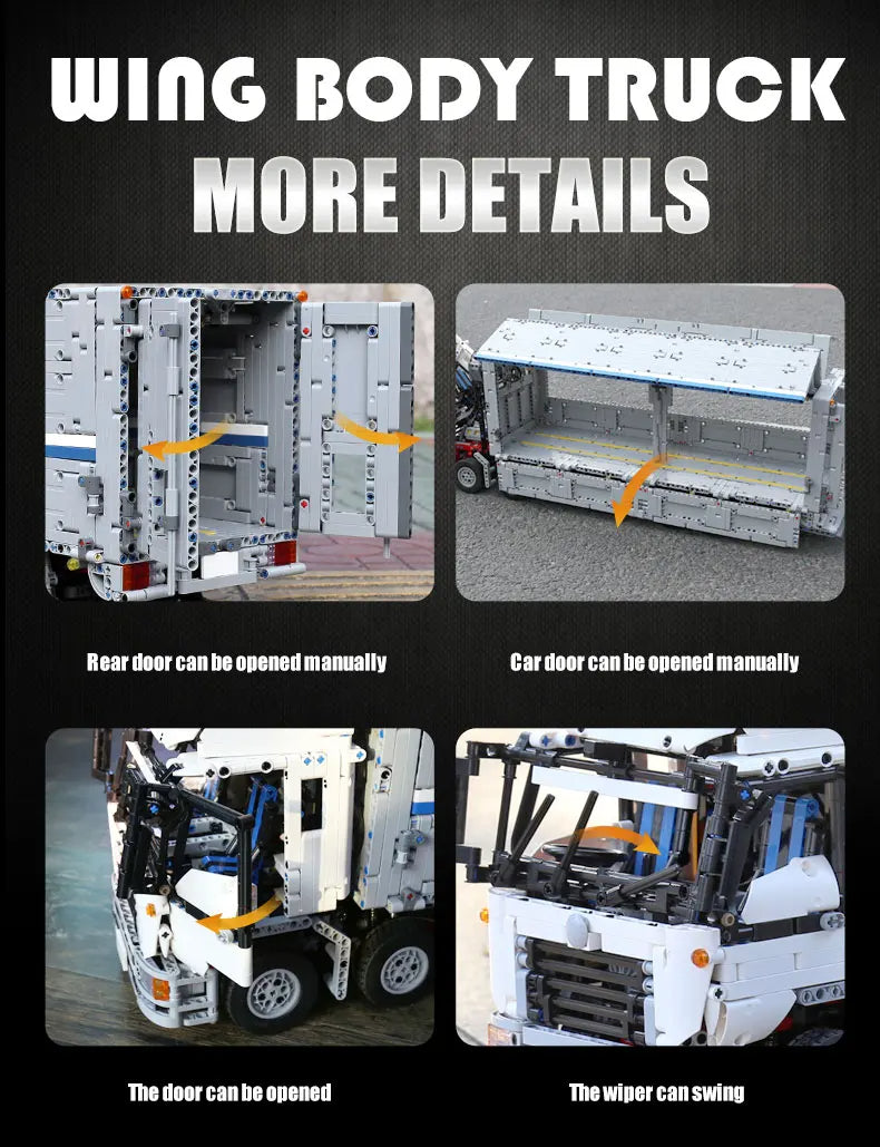 Comnox - Mould King - Wing Body Truck Bouwset - 4166 Stukjes - LEGO Compatible - Technisch Speelplezier voor Alle Leeftijden - Comnox Company