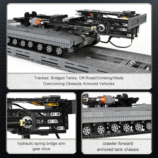 Comnox - Mould King - Technische Militaire Tank Bouwset - 2388 Stukjes - LEGO Compatible - Met Afstandsbediening - Comnox Company
