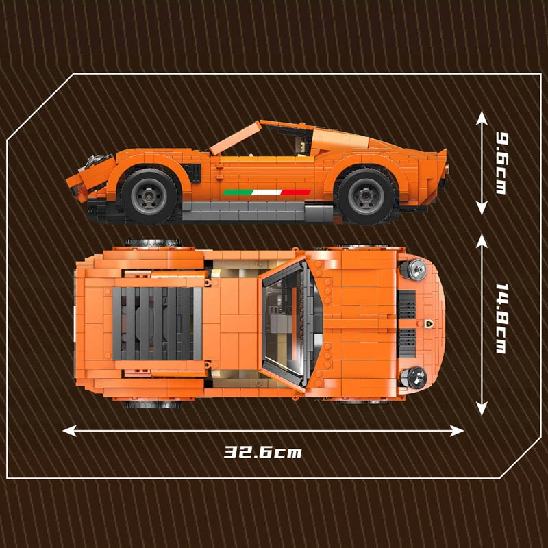 Comnox - Mould King Oranje Mura Sportwagen - 1607 Stukjes - LEGO Compatible - Technisch Speelgoed - Comnox Company