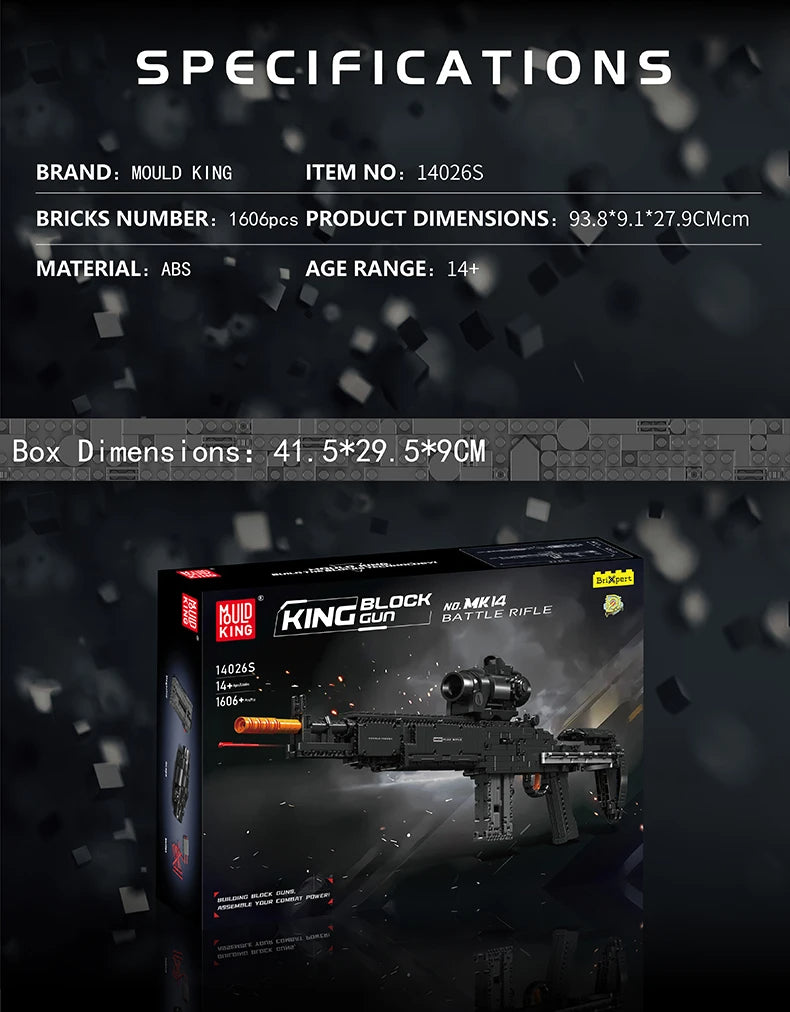 Comnox - Mould King - MK14 Battle Rifle Bouwset - 1606 Stukjes - LEGO Compatible - Comnox Company