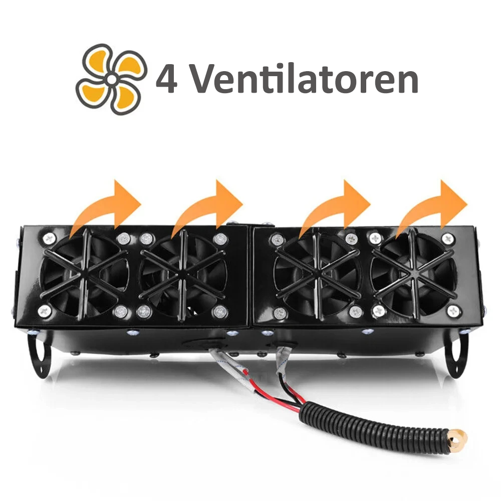 Comnox – 24V Auto Verwarming - 800W – 4-Gats Verwarmingsventilator – Snelle Verwarming & Voorruit Ontdooien – Draagbare Autokachel – Car Heater & Defroster - Comnox Company