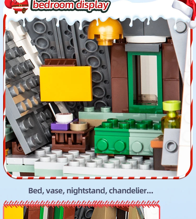 Comnox - Mould King - Kersthuisje Bouwset - Compatibel met LEGO - 766 Stenen - Kertset - Comnox Company