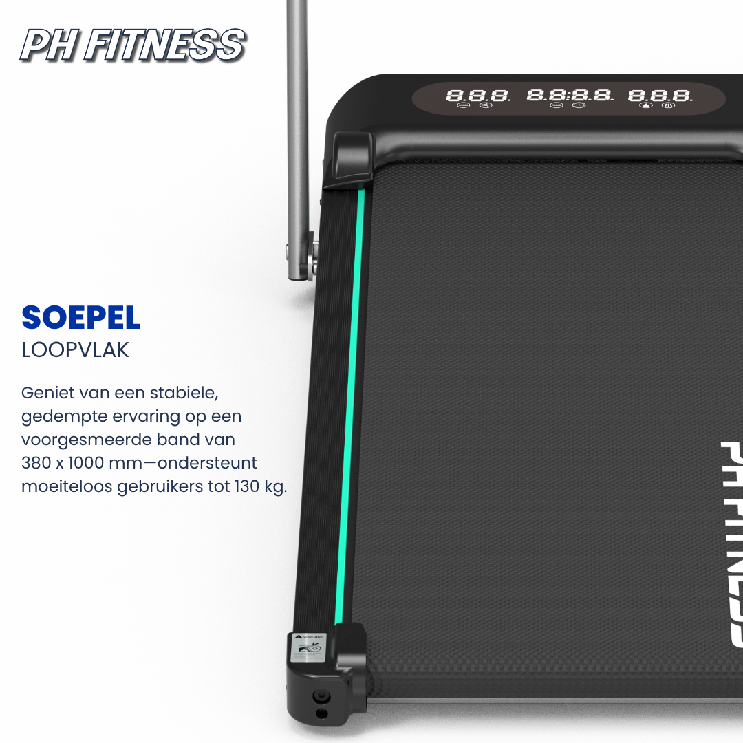 Comnox - WP-400 Opvouwbare Loopband – Comfort & Stille Training – 1,5 PK Motor – 8 km/u – 130 kg Draagvermogen – 12 Programma’s – Zwart