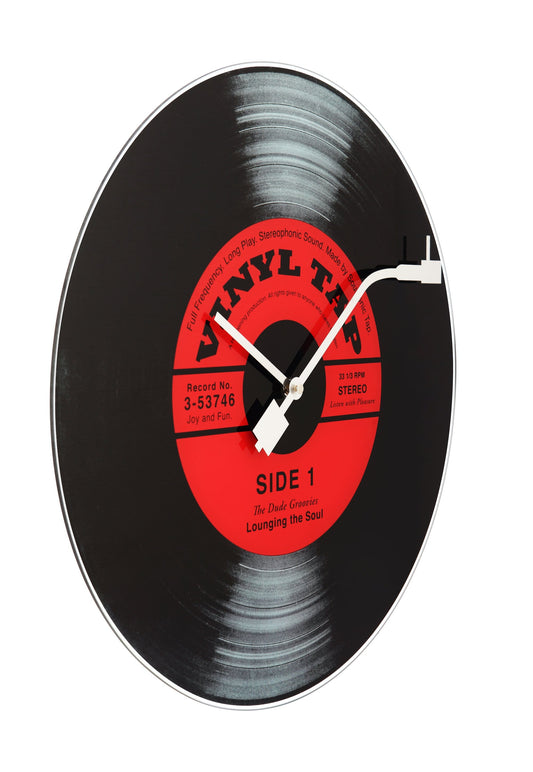 Comnox - NeXtime Vinyl Tap - Retro Wandklok met LP Design - 43 cm Glas