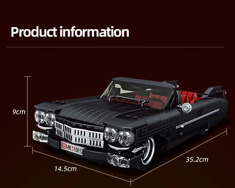 Comnox - Mould King - Vintage Car Bouwset - 1245 Stuks - Cadillac Eldorado Model - Technisch Speelgoed voor Modelbouwliefhebbers - LEGO Compatible - Comnox Company