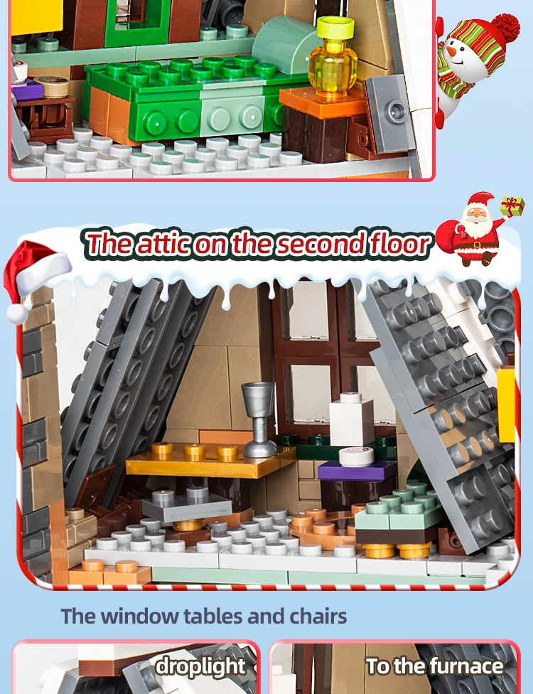 Comnox - Mould King - Kersthuisje Bouwset - Compatibel met LEGO - 766 Stenen - Kertset - Comnox Company