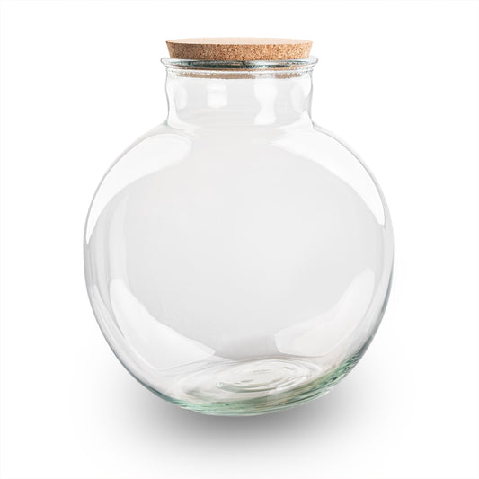 Terrarium bottle 'Teddy' - Incl. (LED) cork - Closed terrarium Ø 25 cm ↑ 26.5 cm