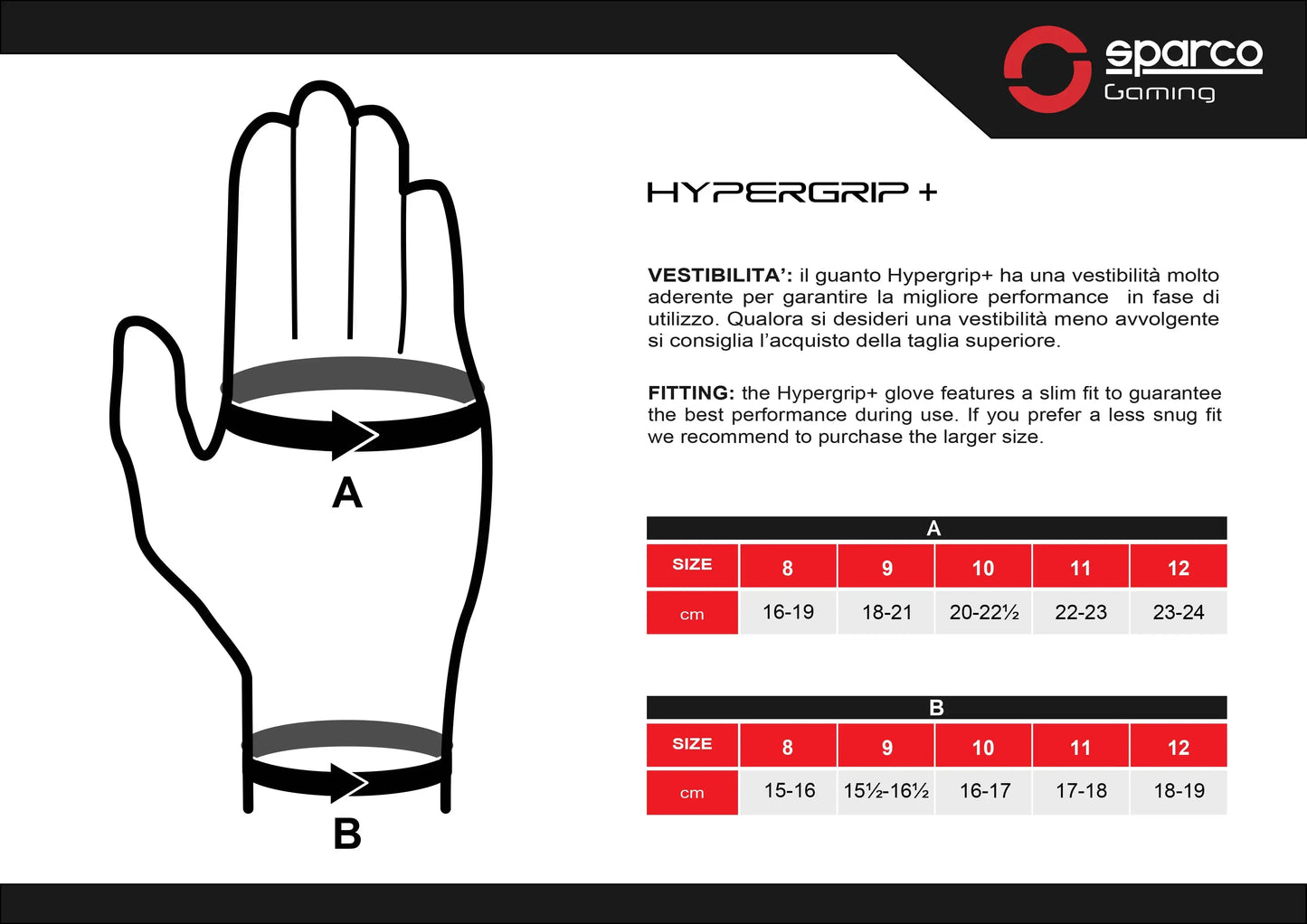 Sparco Hypergrip+ simracinghandschoenen