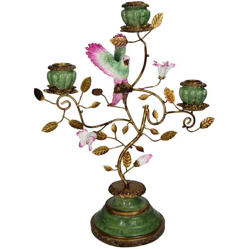 Bird Polyresin Multi Candle Holder 26x13x37cm