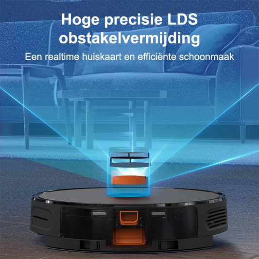 Comnox - Robotstofzuiger 3-in-1 - 4500Pa Zuigkracht - Dweil- en Stofzuigfunctie - 6400mAh Batterij - Automatische Leegstation - LiDAR Navigatie - Comnox Company