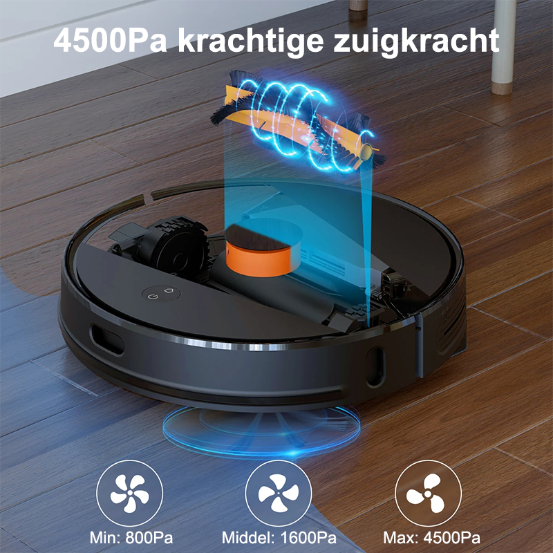 Comnox - Robotstofzuiger 3-in-1 - 4500Pa Zuigkracht - Dweil- en Stofzuigfunctie - 6400mAh Batterij - Automatische Leegstation - LiDAR Navigatie - Comnox Company