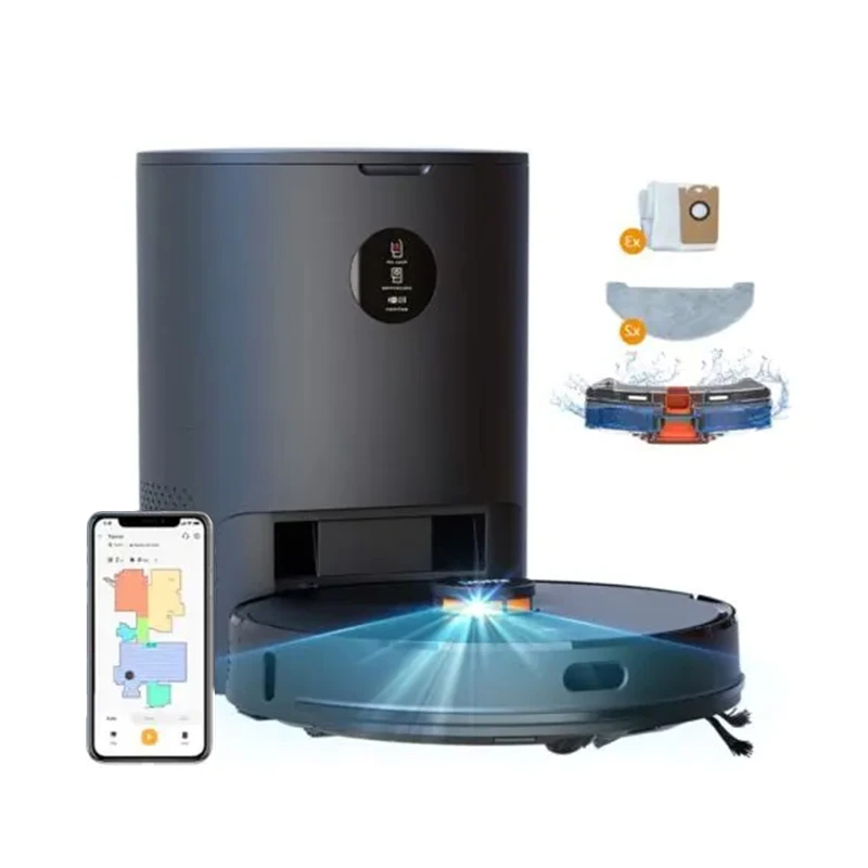 Comnox - Robotstofzuiger 3-in-1 - 4500Pa Zuigkracht - Dweil- en Stofzuigfunctie - 6400mAh Batterij - Automatische Leegstation - LiDAR Navigatie - Comnox Company